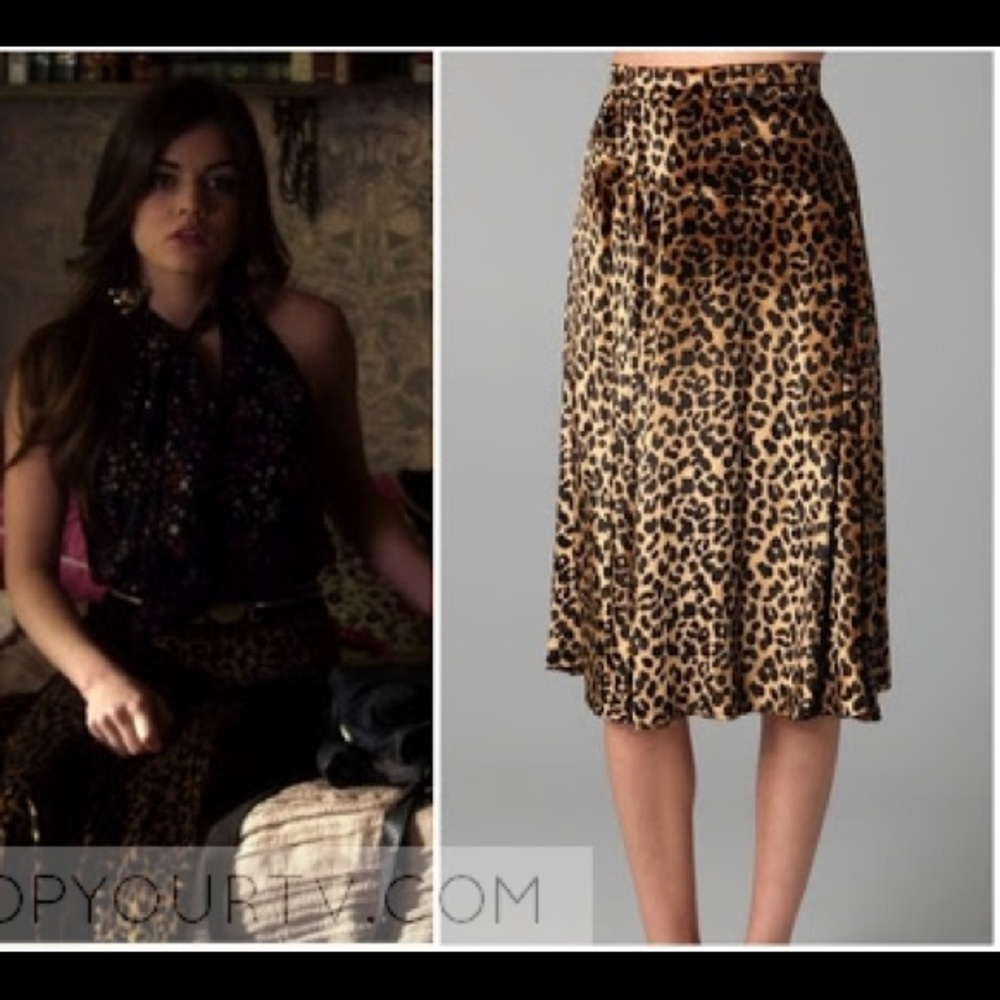 ASO Aria Montgomery Marc by Marc Jacobs Leopard high waist skirt
